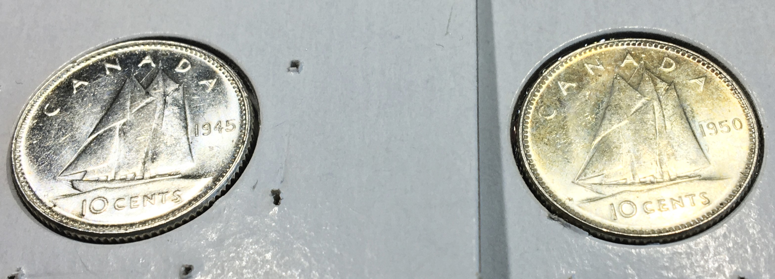 2 pièces de 10 cents 1945 1950.JPG