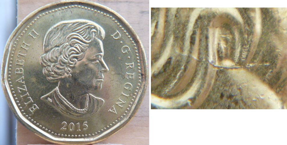 1 Dollar 2015-Coin fendille sur le front-3.JPG