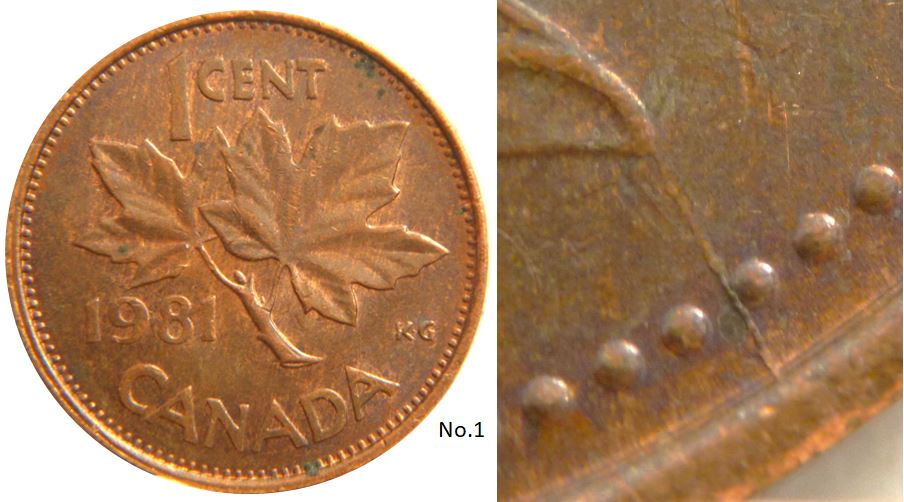 1 Cent 1981-Coin fendillé a la base de effigie-No.1,.JPG