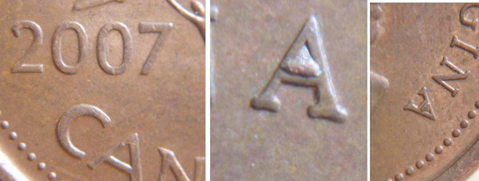 1 Cent 2007-Éclat de coin dans A de reginA-1.JPG