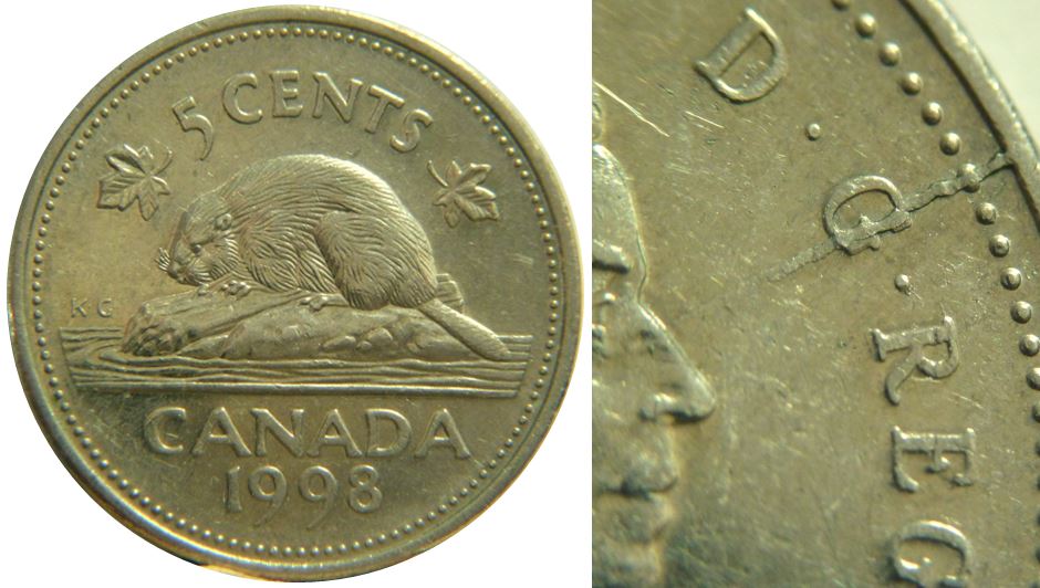 5 Cents 1998-Coin fendillé à travers G de d.G-1,.JPG