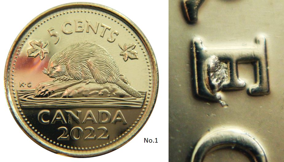 5 Cents 2022-Éclat coin dans le E de rEgina-No.1,.JPG