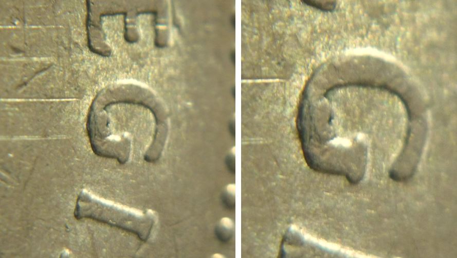 5 Cents 1987-Éclat coin dans G de reGina-1.JPG