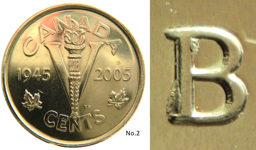 5 Cents 2005.V-Dépôt de métal sur légende revers-No.2,.JPG