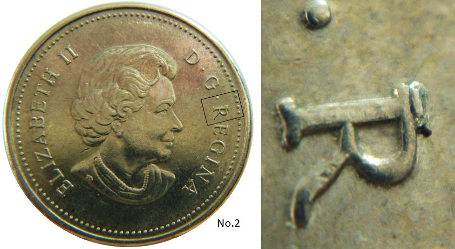 5 Cents 2006-Éclat coin sur R de Regina-No.2.JPG