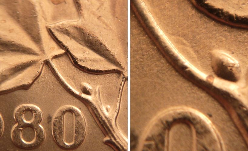 1 Cent 1980-Double cocons-Coin entrechoqué-1.JPG
