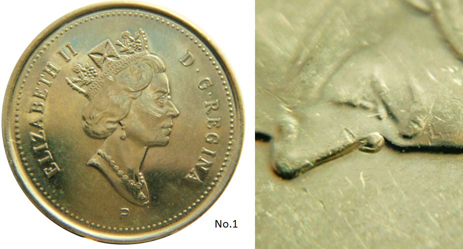 5 Cents 2001-Éclat coin sur nez effigie-No.1.JPG