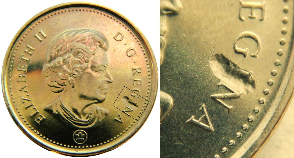 5 Cents 2007-Frappe a travers sur I de regIna-1..JPG