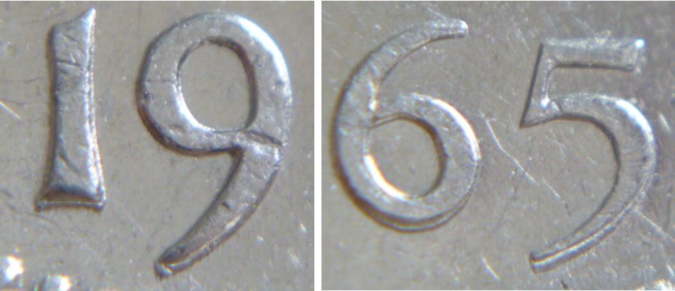 5 Cents 1965-Double date -Coins détériorés-2.JPG