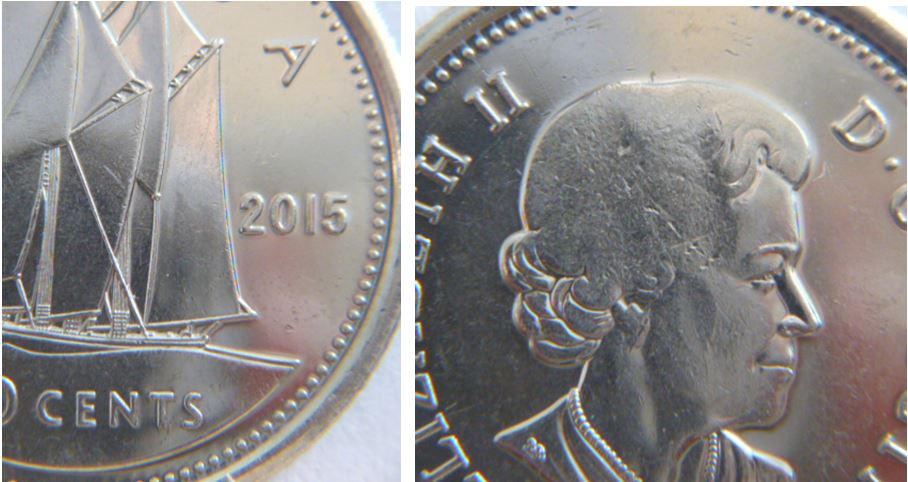 10 Cents 2015-Coin obturé - cheveux effigie.JPG
