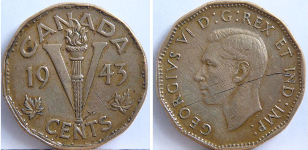 5 Cents 1943- Entrechoqué coté revers -1.JPG