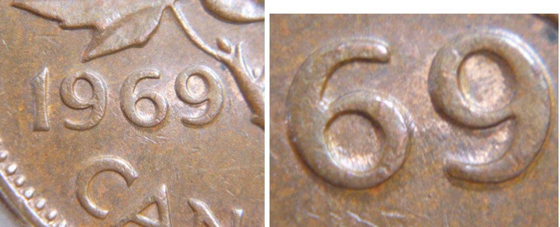 1 Cent 1969-Double 69-Coin détérioré.JPG