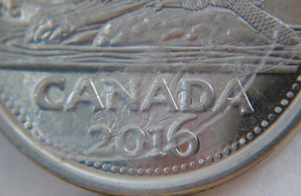5 Cents 2016- Avec la date sur une membrane transparente- Collé sur le revers-1.JPG