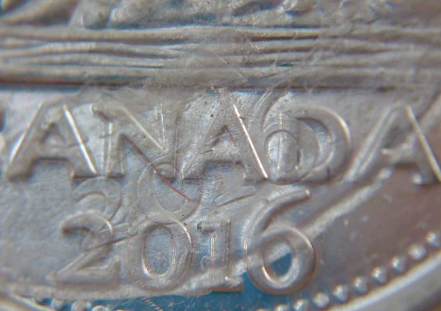 5 Cents 2016- Avec la date sur une membrane transparente- Collé sur le revers-2.JPG