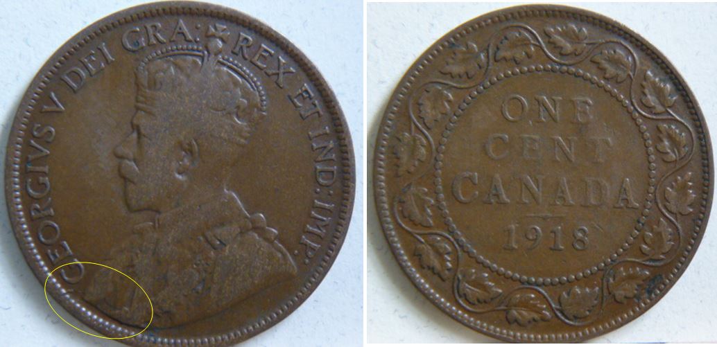 1 Cent 1918-Coin fendillé sous effigie-1.JPG