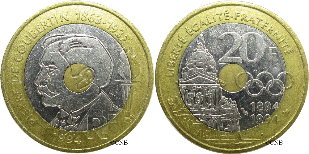 20 francs 1994 Pierre de Coubertin_fra2191.jpg
