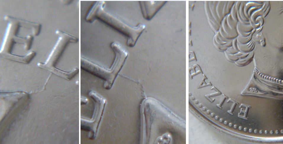5 Cents 2016-Coin fendillé sous le L de eLizabeth-3.JPG