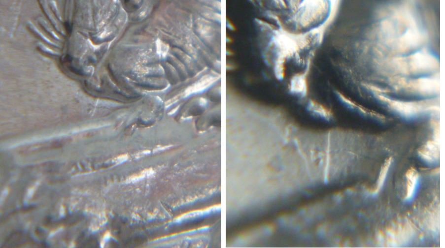 5 Cents 1996-Coin entrechoqué a la bouche du castor-2.JPG