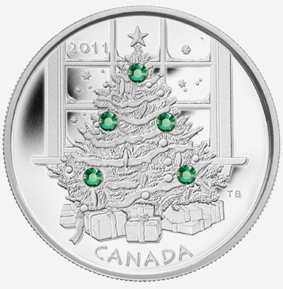 Pièce de 20 $ en argent fin 2011 - L'arbre de Noël