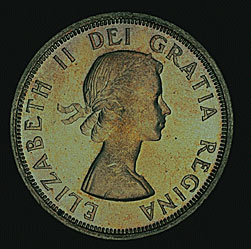 Canada, pièce de 1 dollar, 1954
