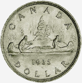 Pièce de 1 dollar, 1935