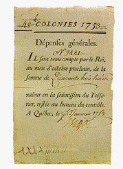 Ordonnance de paiement, 48 livres, 1753