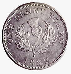 Jeton d'un penny, 1832