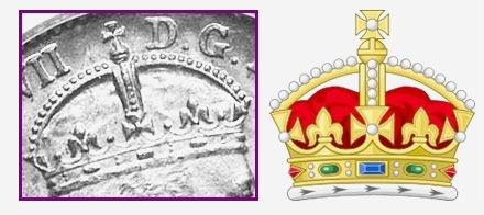 Couronne impériale (Tudor Crown) - Croix de malte stylisée
