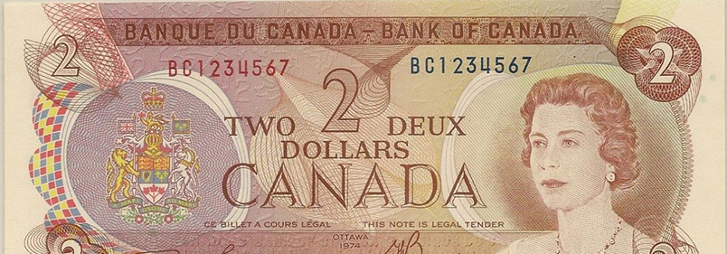 Canadian 1 Dollar Bill Value Chart