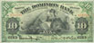 Billets de la Dominion Bank de 1910