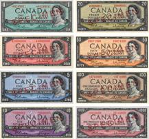 Billets de banque du Canada de 1954 portrait modifié