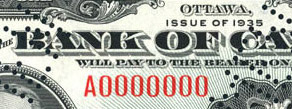 1 dollar 1935 - Billet de banque - Anglais - Série A