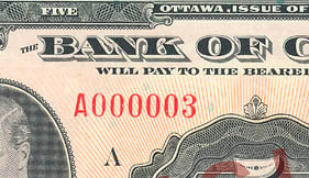 5 dollars 1935 - Billet de banque - Anglais - Série A