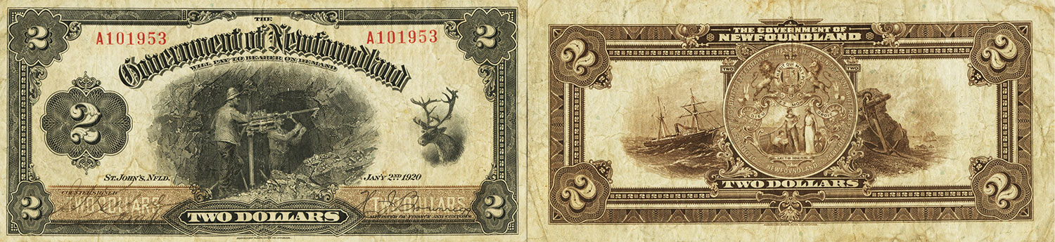 Government of Newfoundland 2 dollars 1920