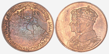 Médaille - Visite royale - 1939 - Bronze - 31 mm