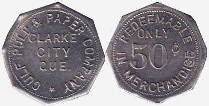 Gulf Pulp & Paper Company - Clarke City - 50 cents