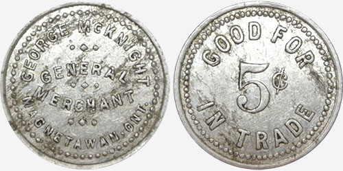 George McKnight - Magnetawan - General Merchant - 5 cents