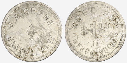 J.A. Crane - Granum - 1 dollar