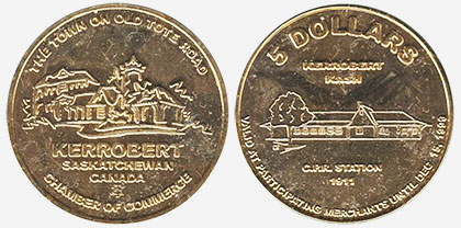 Kerrobert - 5 dollars - C.P.R. Station - 1999 - Gold Plated