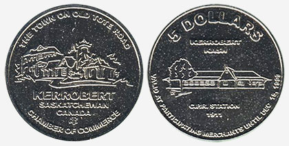 Kerrobert - 5 dollars - C.P.R. Station - 1999 - Silver Plated