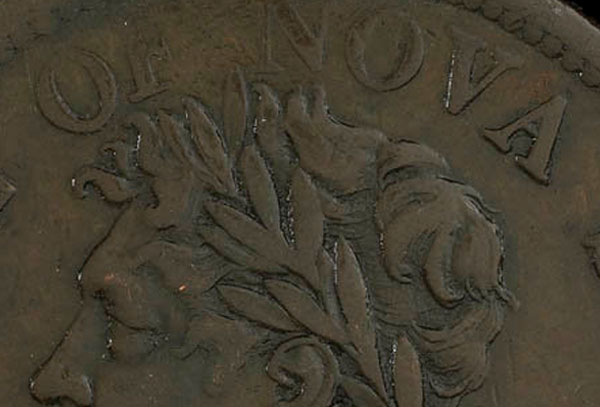 Nouvelle-Écosse - Province - 1 penny 1824 - 3 feuilles - Cheveux épais