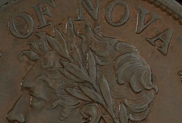 Nouvelle-Écosse - Province - 1 penny 1824 - 3 feuilles - Cheveux minces
