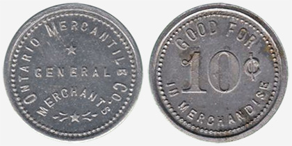 Ontario Mercantile Co. - General merchants - 10 cents