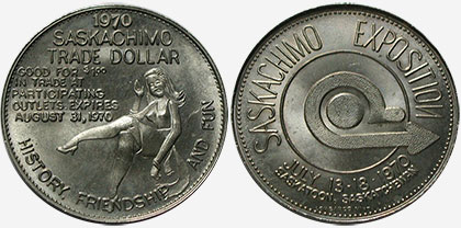 Saskatoon - Saskachimo Trade Dollar - 1970