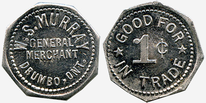 W.S. Murray - Drumbo - General Merchant - 1 cent