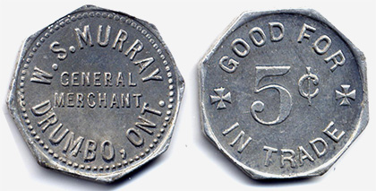 W.S. Murray - Drumbo - General Merchant - 5 cents