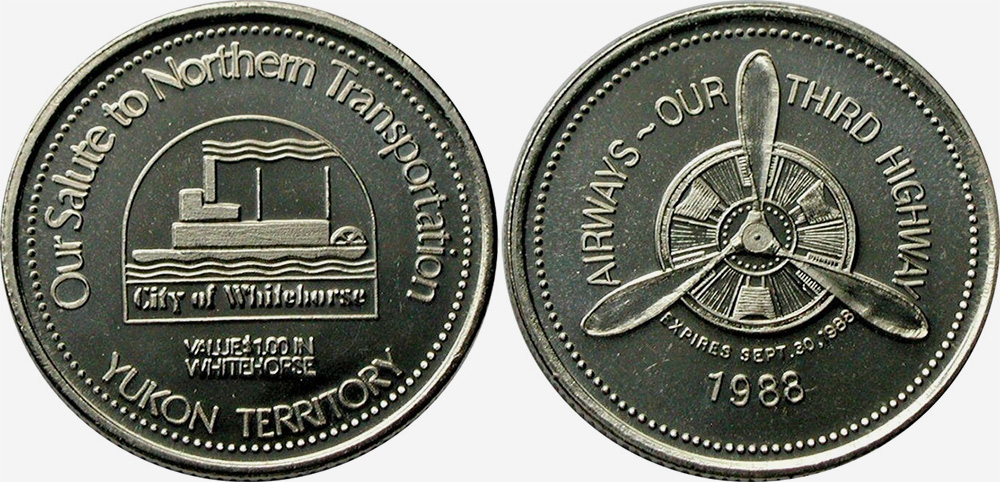 Whitehorse - Northen Transportation - Trade Dollar - 1988
