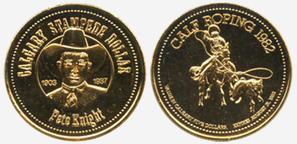 Calgary - Calgary Stampede - 1982 - Pete Knight - Gold Plated
