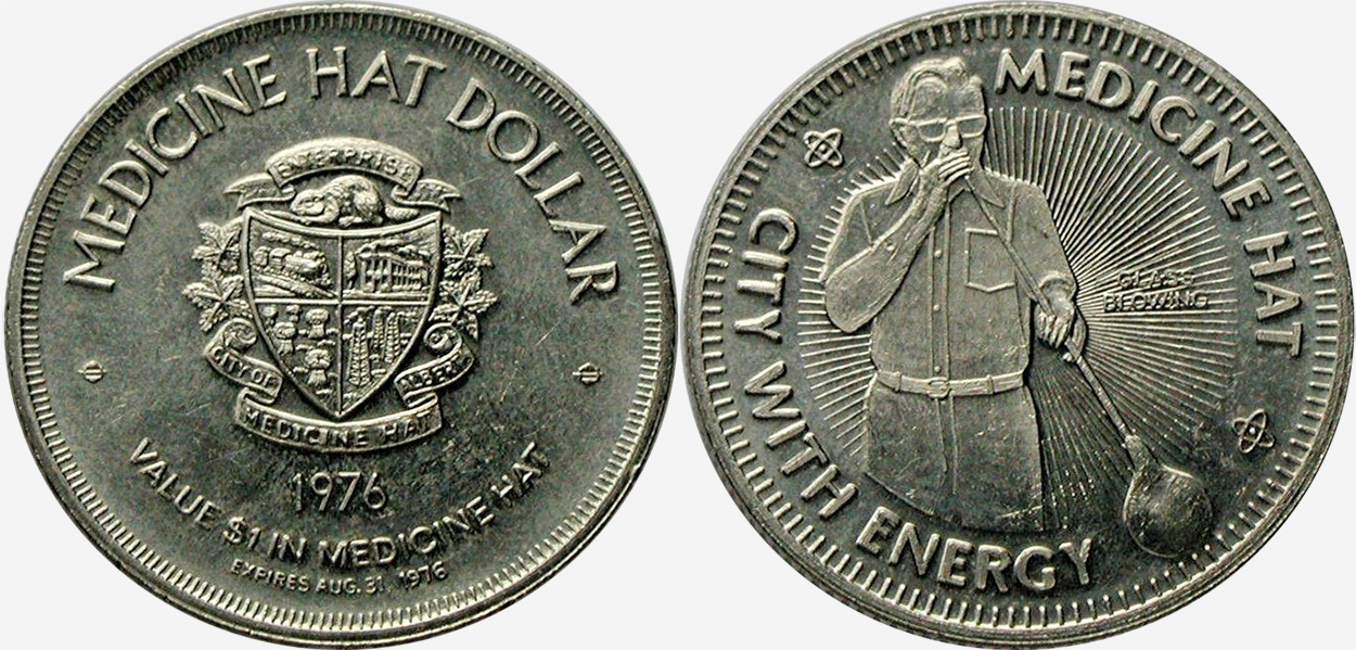 Medicine Hat - Souvenir Dollar - 1976