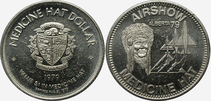 Medicine Hat - Souvenir Dollar - 1979